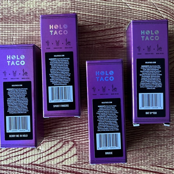 Set of 4 Safia Nygard X Holo Taco Nail Polish Limited Edition Boxes (empty only) - Picture 4 of 9